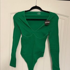Green Long Sleeve Bodysuit